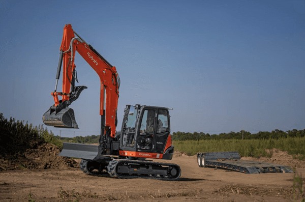 Excavator on construction site